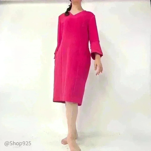 Pink Formal Work Casual Dress - Picture 1 of 5